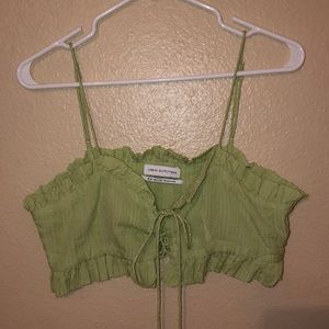 Pastel green cropped top